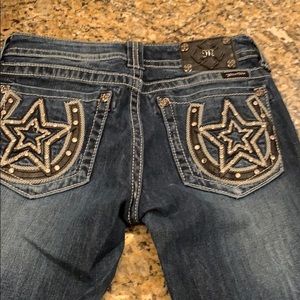 Miss Me jeans size 28 with 34 inseam.